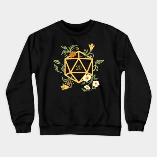 Polyhedral D20 Dice for Plant Lovers Crewneck Sweatshirt